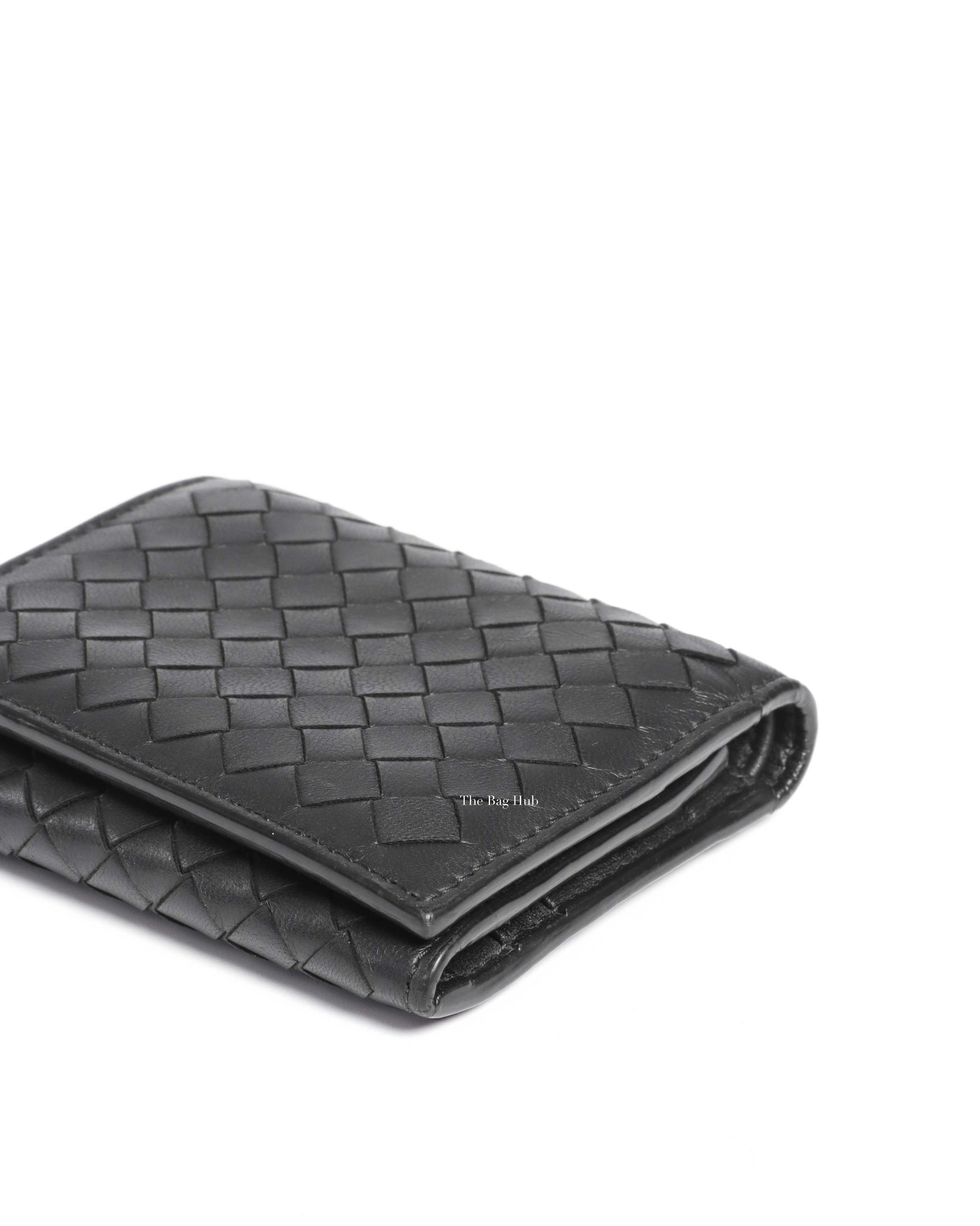 Bottega Veneta Black Leather Tri-fold Wallet-8