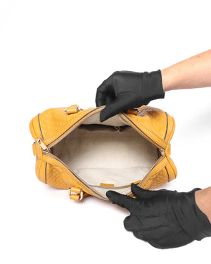 Gucci Mustard Microguccissima Leather Medium Joy Boston Bag-11
