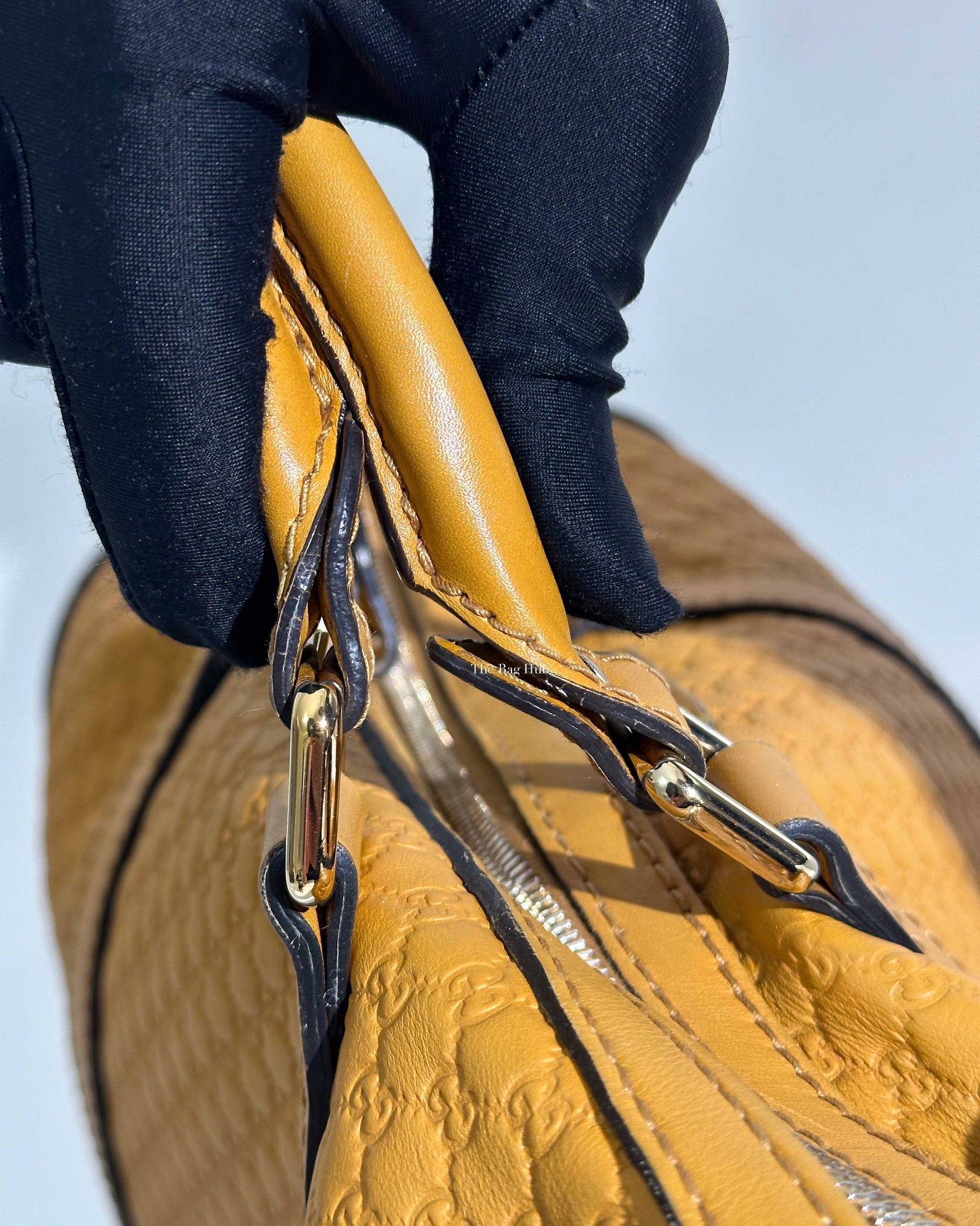 Gucci Mustard Microguccissima Leather Medium Joy Boston Bag-28