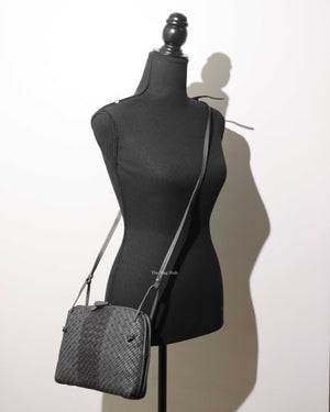 Bottega Veneta Grey Quilted Stitched Leather Nodini Crossbody Bag-12