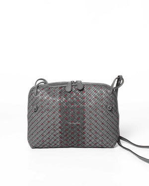 Bottega Veneta Grey Quilted Stitched Leather Nodini Crossbody Bag-2