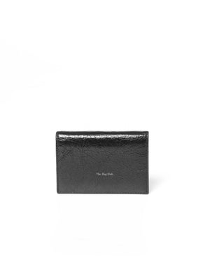 Balenciaga Black Leather Bifold Card Holder