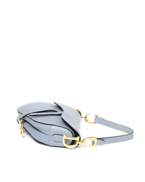 Dior Cloud Blue Leather Saddle Medium Shoulder Bag-4