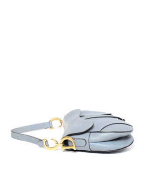Dior Cloud Blue Leather Saddle Medium Shoulder Bag-5