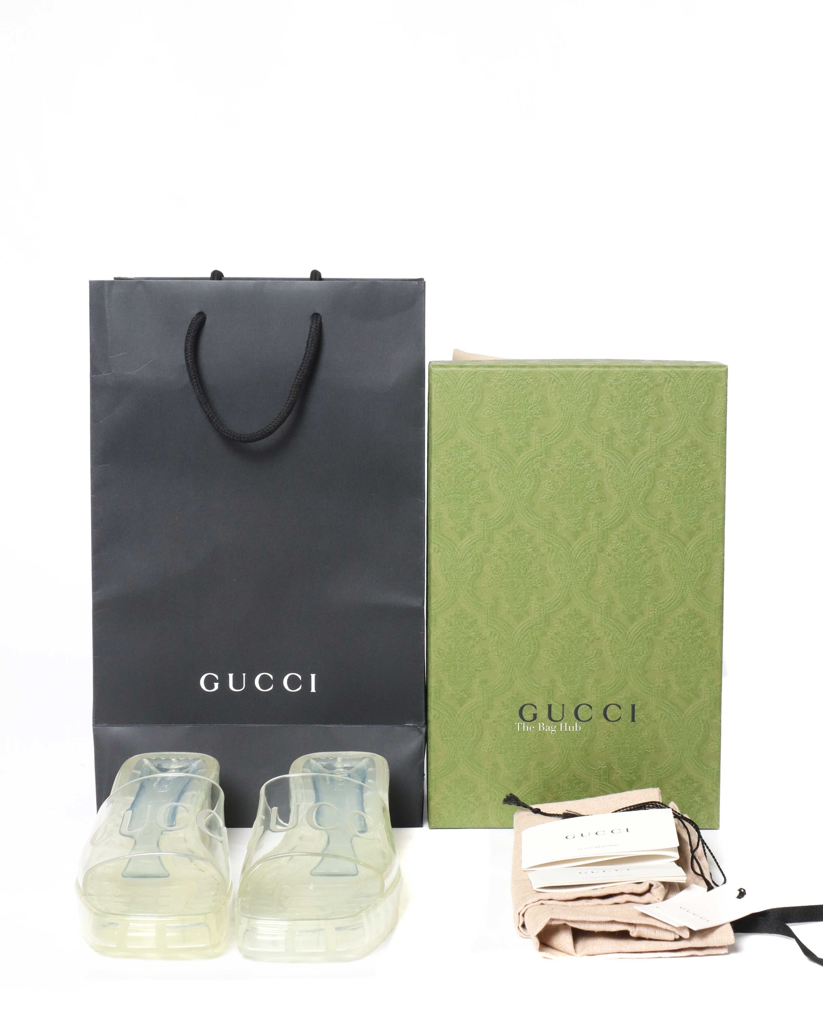 Gucci Transparent Rubber Sandals Size 39-9