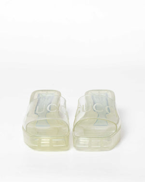 Gucci Transparent Rubber Sandals Size 39-3