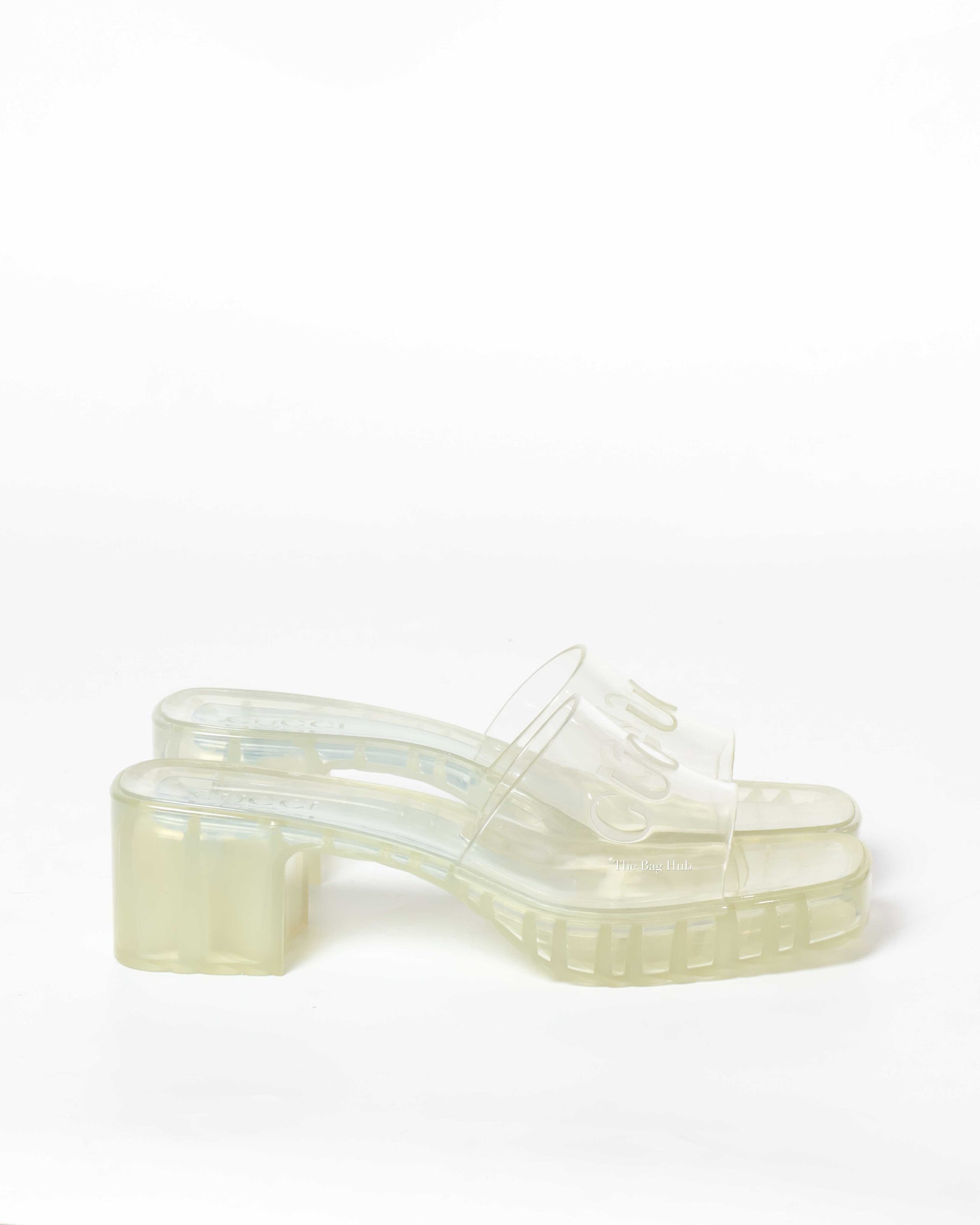 Gucci Transparent Rubber Sandals Size 39-4