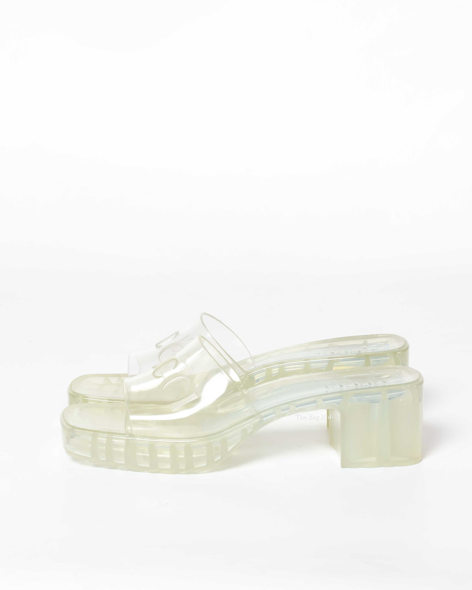 Gucci Transparent Rubber Sandals Size 39-5