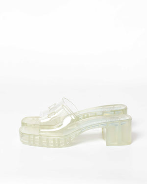Gucci Transparent Rubber Sandals Size 39-5