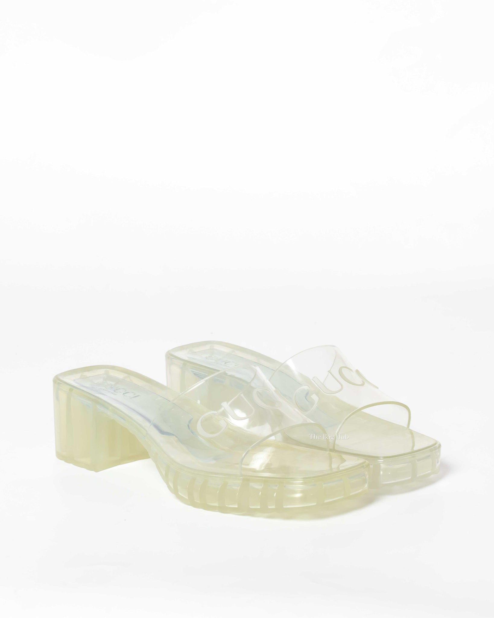 Gucci Transparent Rubber Sandals Size 39-2