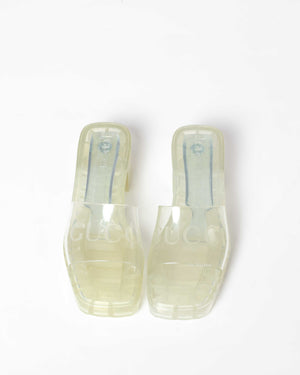 Gucci Transparent Rubber Sandals Size 39-8