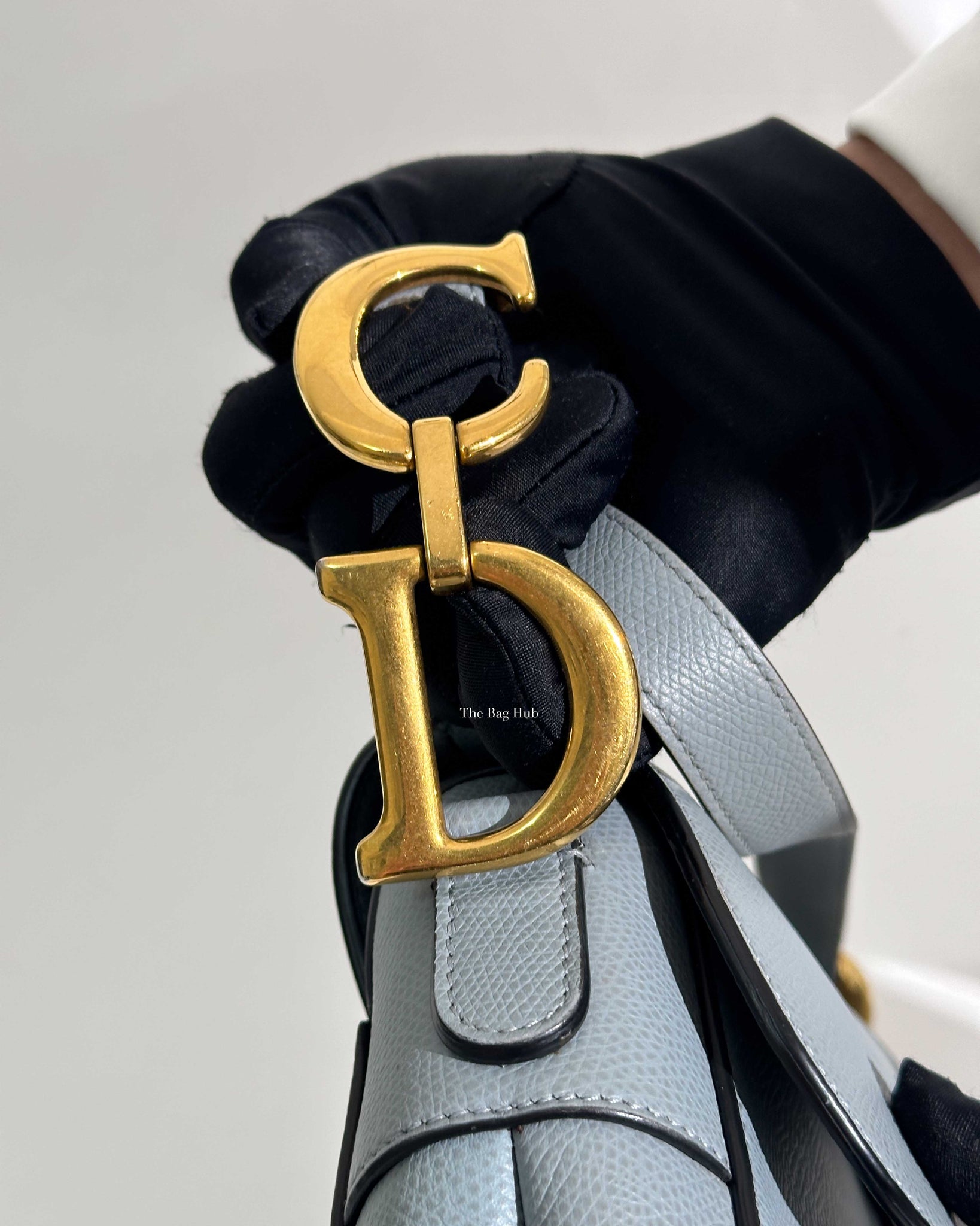 Dior Cloud Blue Leather Saddle Medium Shoulder Bag-15