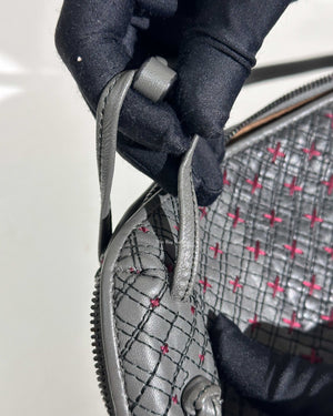 Bottega Veneta Grey Quilted Stitched Leather Nodini Crossbody Bag-14