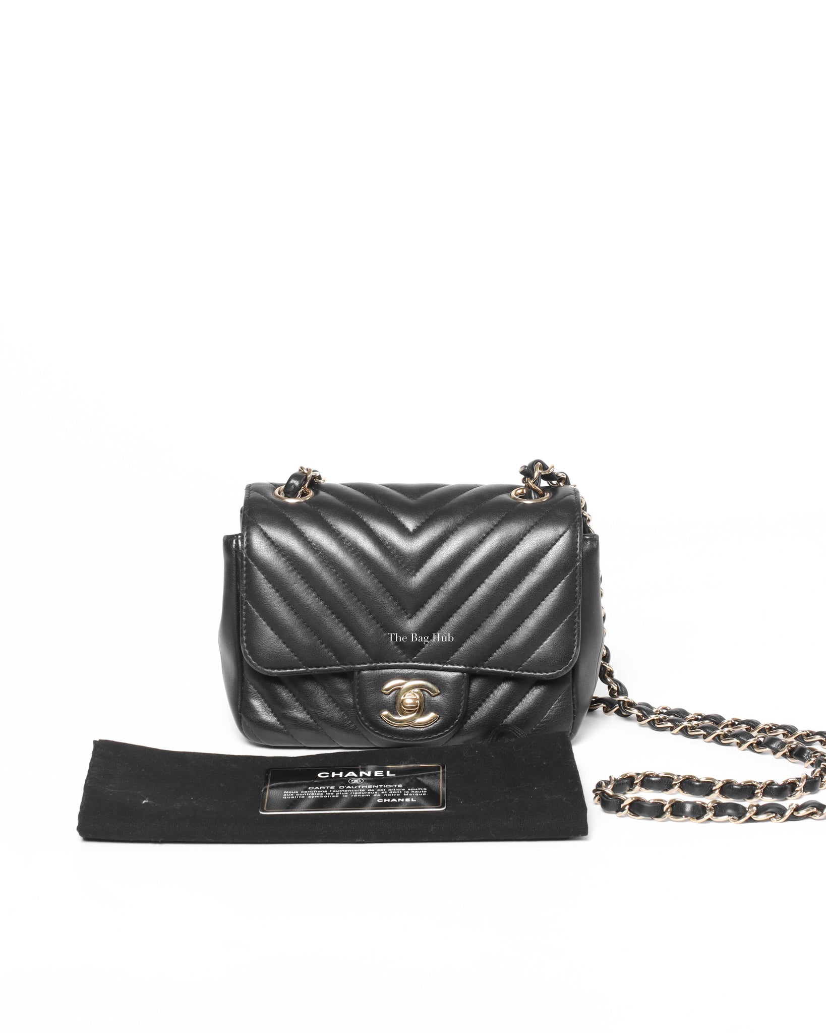 Chanel mini deals chevron black