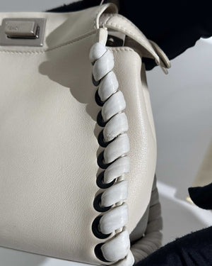 Fendi Off White Mini Peekaboo Whipstitch Crossbody Bag