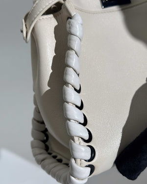 Fendi Off White Mini Peekaboo Whipstitch Crossbody Bag