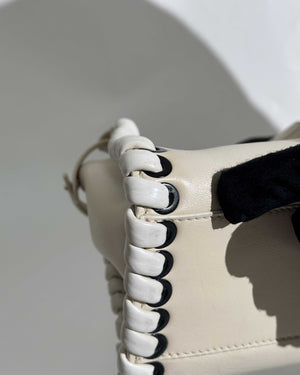 Fendi Off White Mini Peekaboo Whipstitch Crossbody Bag