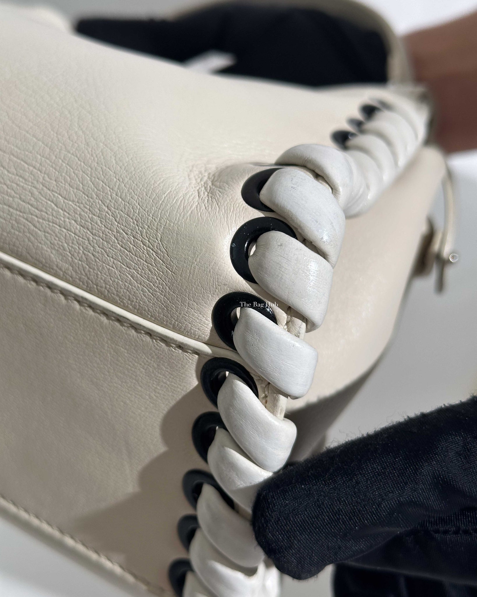 Fendi Off White Mini Peekaboo Whipstitch Crossbody Bag