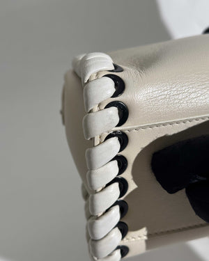 Fendi Off White Mini Peekaboo Whipstitch Crossbody Bag