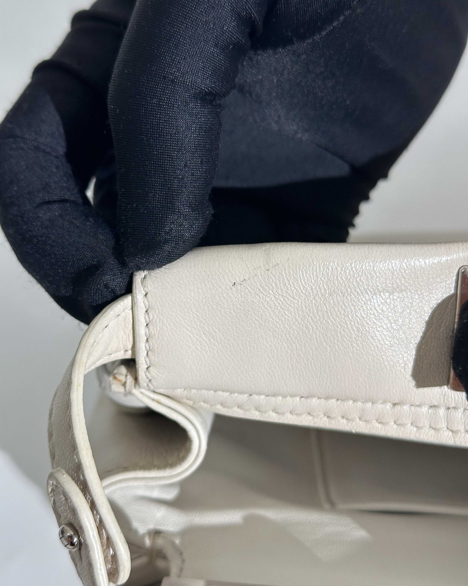 Fendi Off White Mini Peekaboo Whipstitch Crossbody Bag