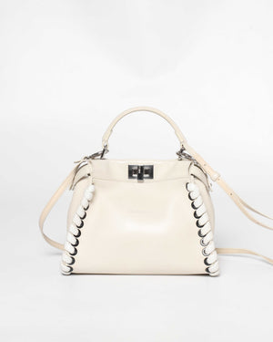 Fendi Off White Mini Peekaboo Whipstitch Crossbody Bag-2