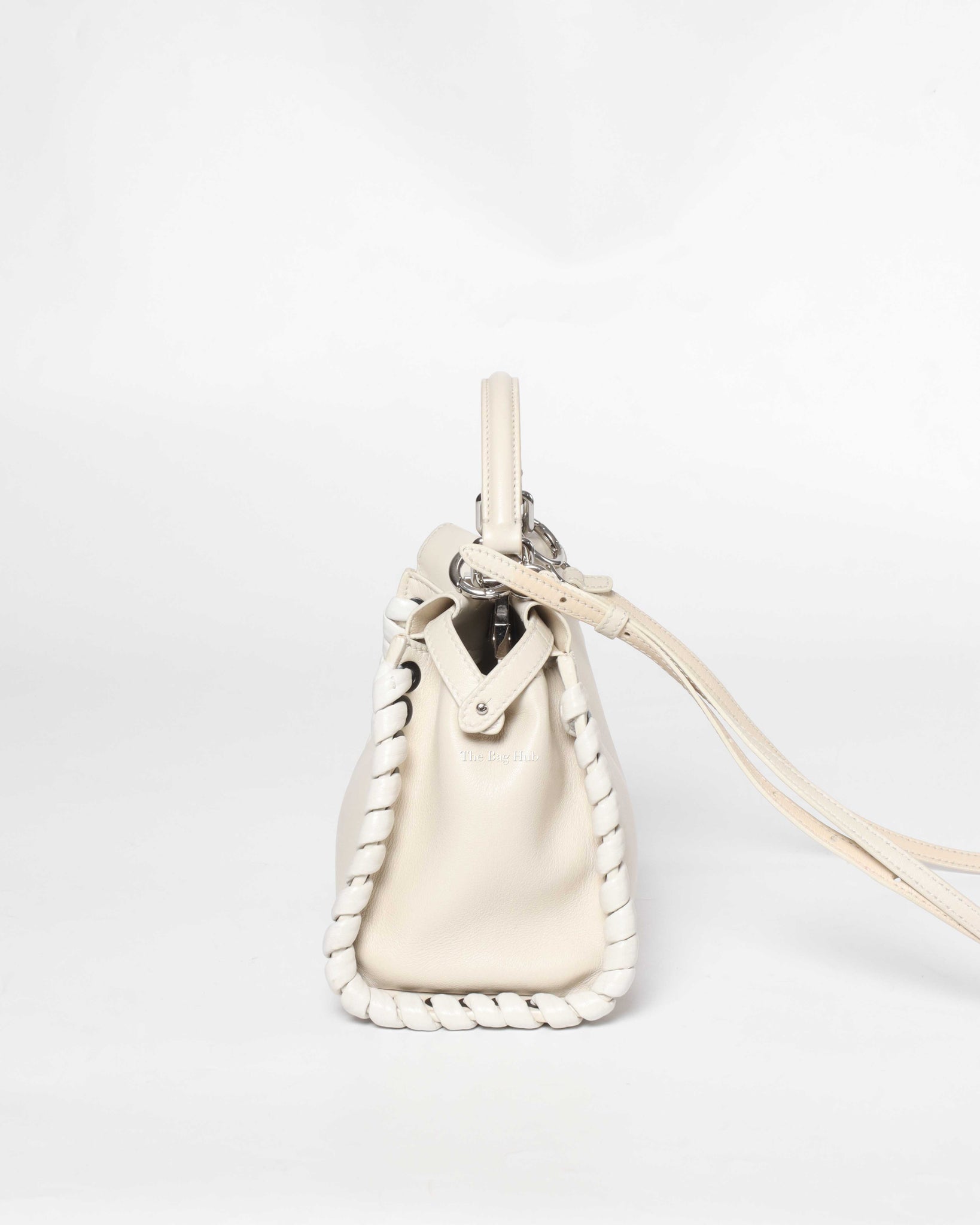 Fendi Off White Mini Peekaboo Whipstitch Crossbody Bag-5