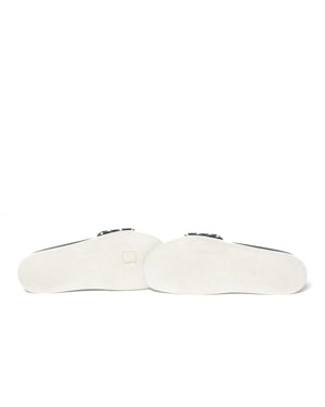 Valentino Navy/White Quilted Rubber Pool slide Size 38.5-7