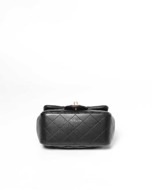 Chanel Black Lambskin Classic Mini Square Flap GHW-7