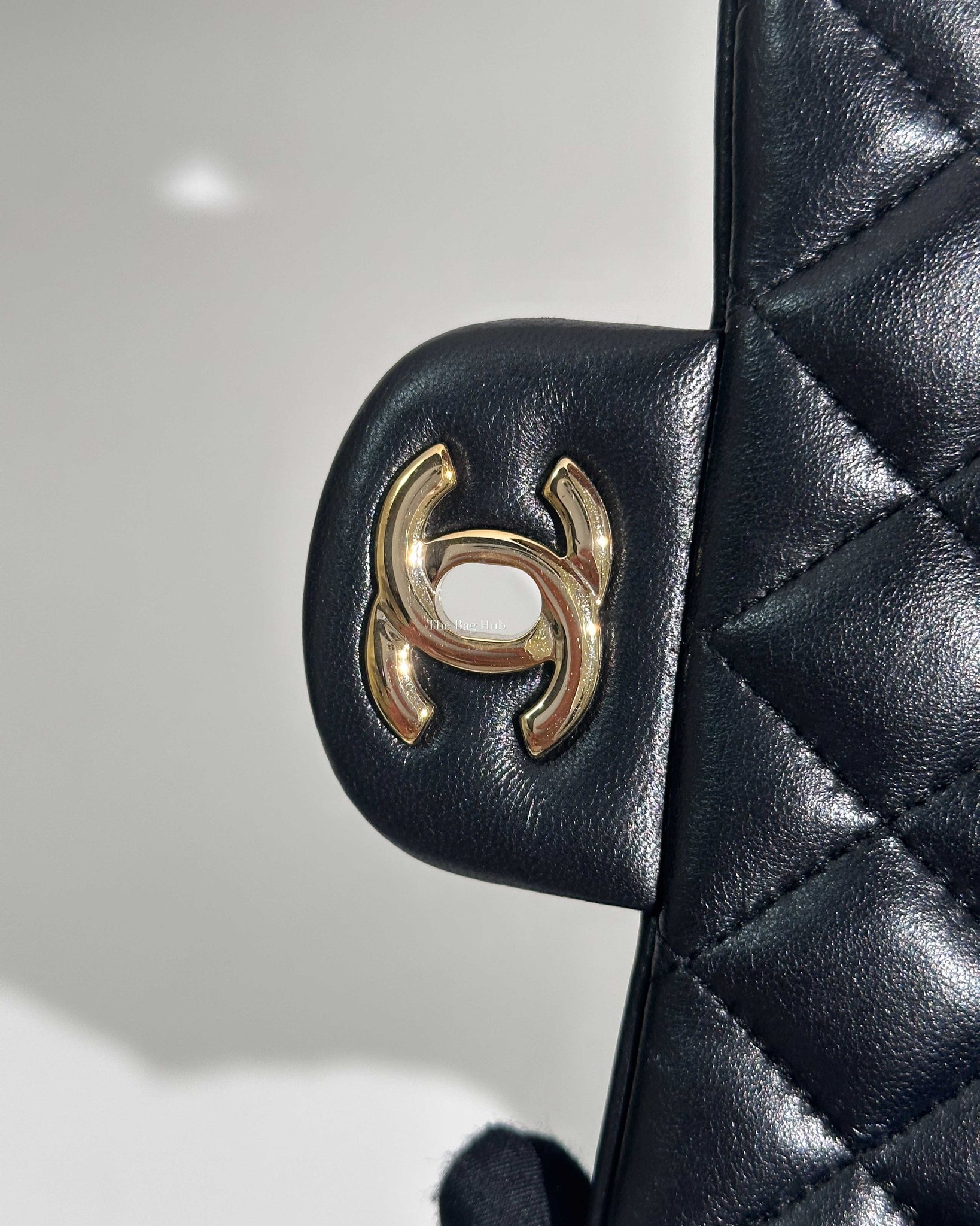 Chanel Black Lambskin Classic Mini Square Flap GHW-17