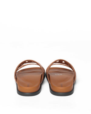 Hermes Naturel Leather Extra Sandals Size 39.5-6