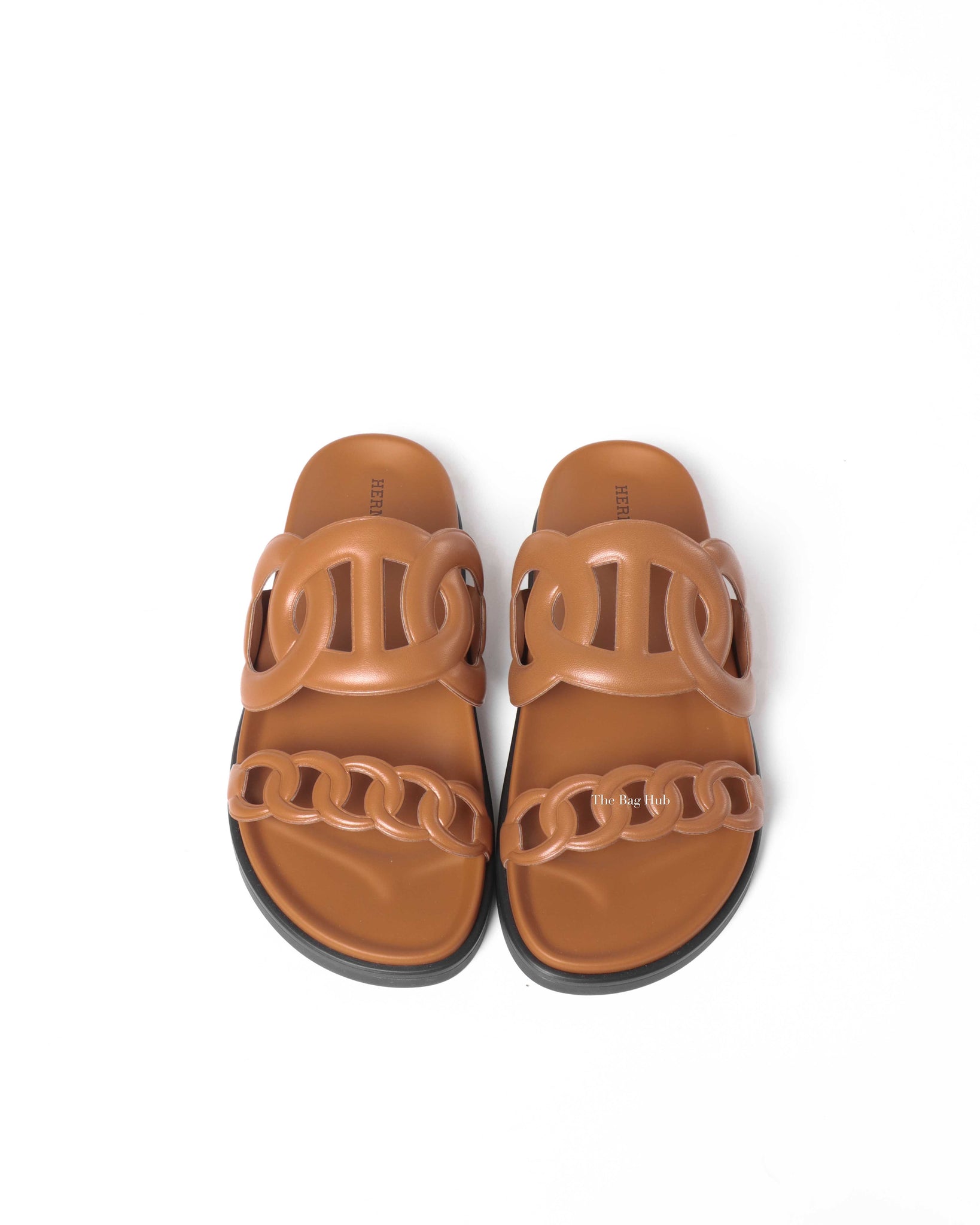 Hermes Naturel Leather Extra Sandals Size 39.5-8
