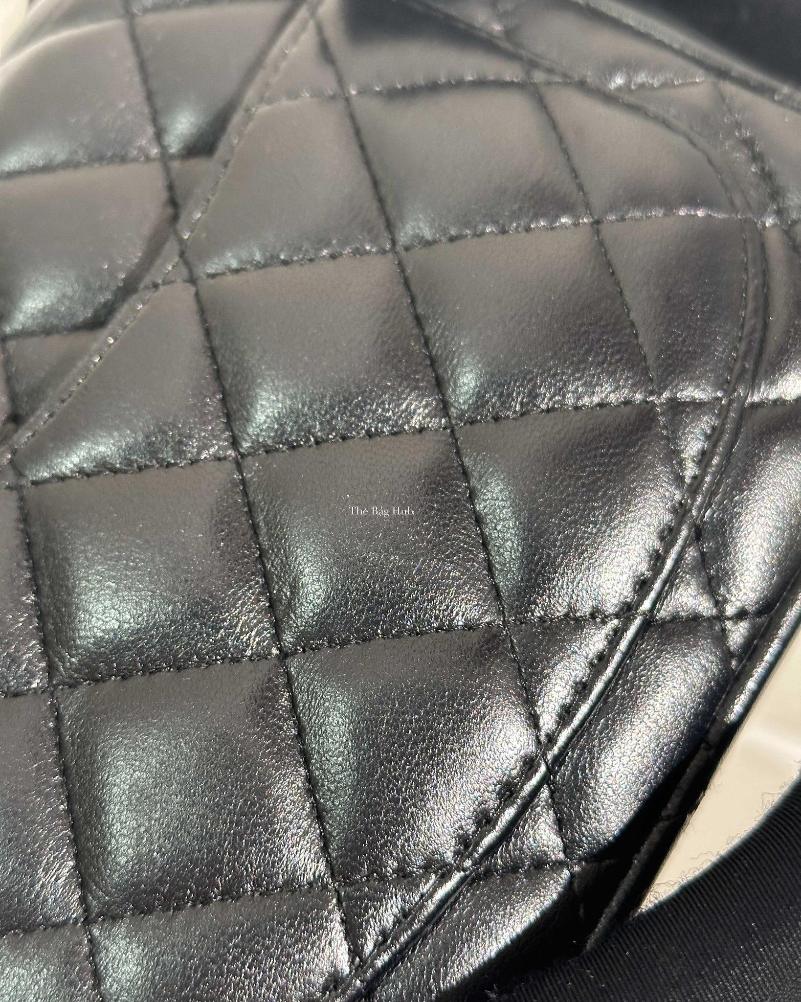 Chanel Black Lambskin Classic Mini Square Flap GHW-18