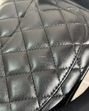 Chanel Black Lambskin Classic Mini Square Flap GHW-18
