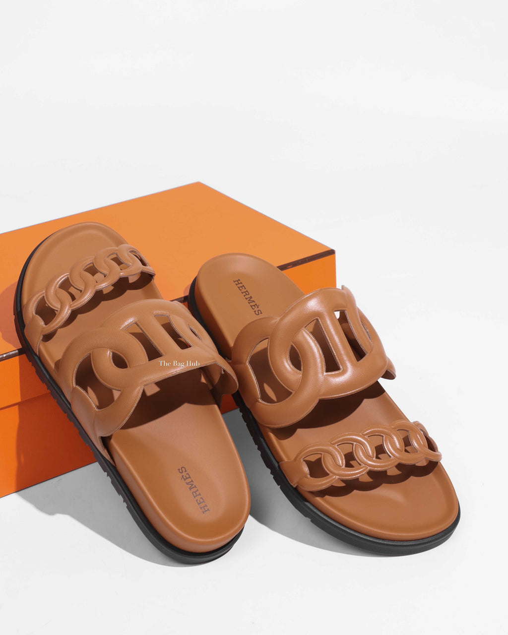 Hermes Naturel Leather Extra Sandals Size 39.5-1