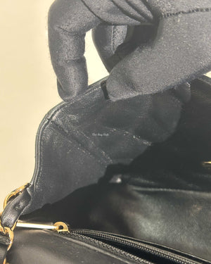Chanel Black Lambskin Classic Mini Square Flap GHW-22