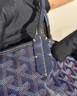 Goyard Navy Blue St. Louis PM Size