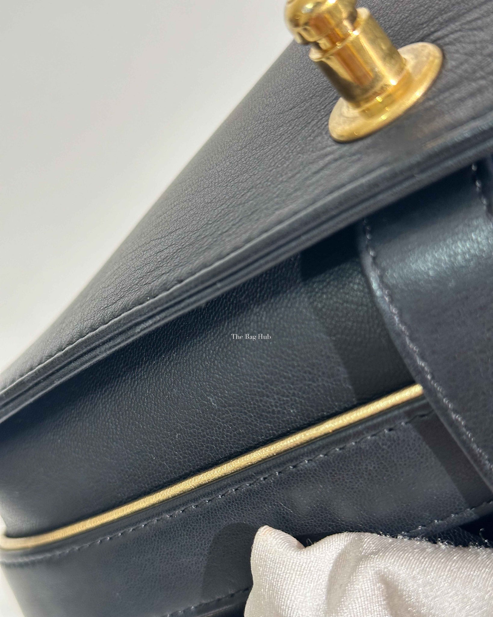Chanel Black/Gold Woven Sheepskin Reverso Large Boy Flap GHW-27