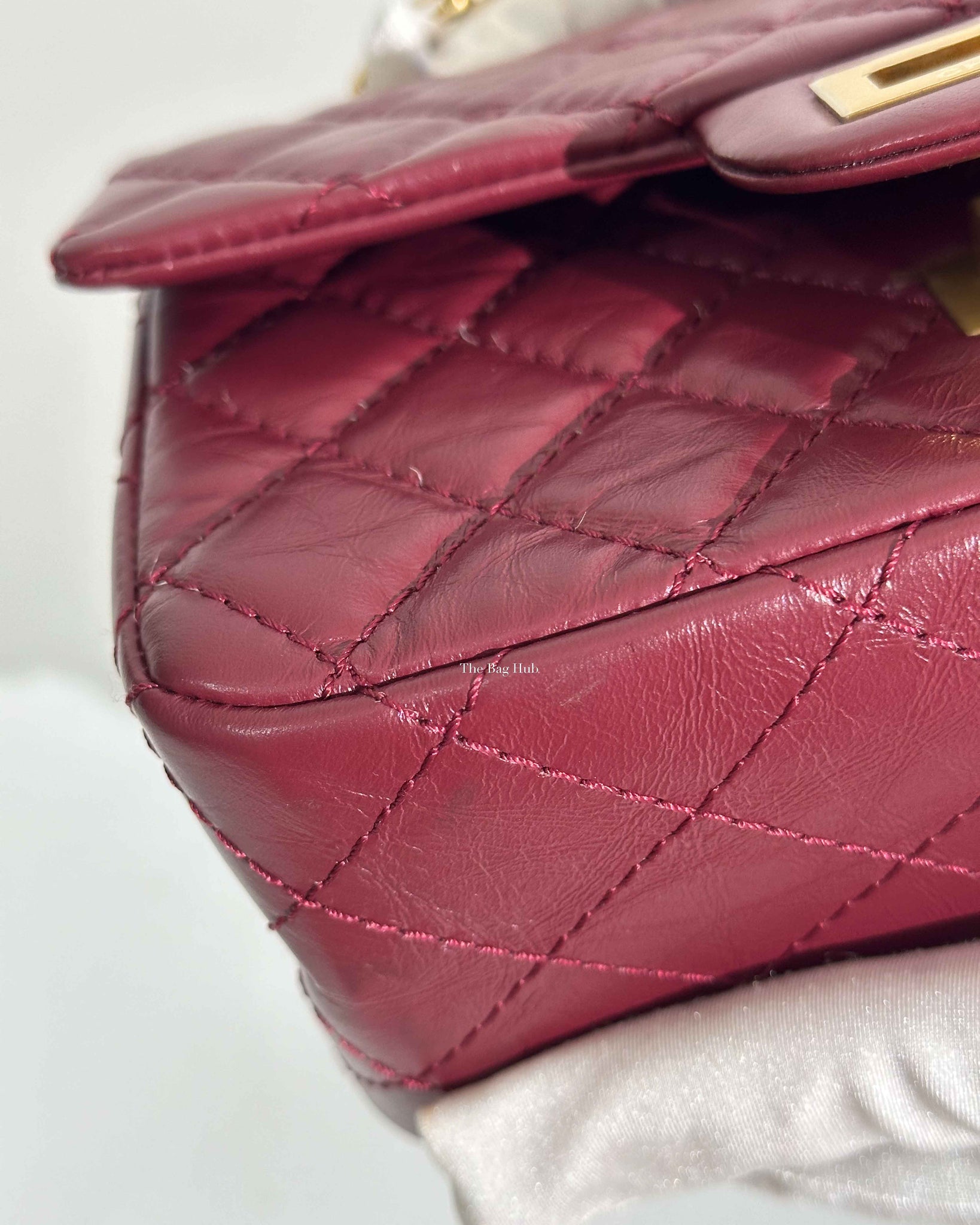 Chanel Burgandy Aged Calfskin Mini Reissue GHW