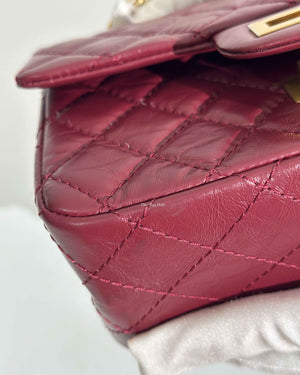 Chanel Burgandy Aged Calfskin Mini Reissue GHW