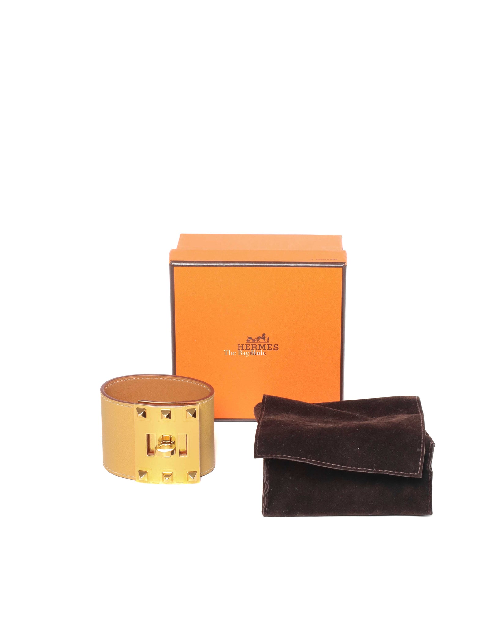 Hermes Sesame Small Kelly Dog Barenia Bracelet GHW-7