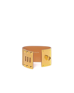 Hermes Sesame Small Kelly Dog Barenia Bracelet GHW-6