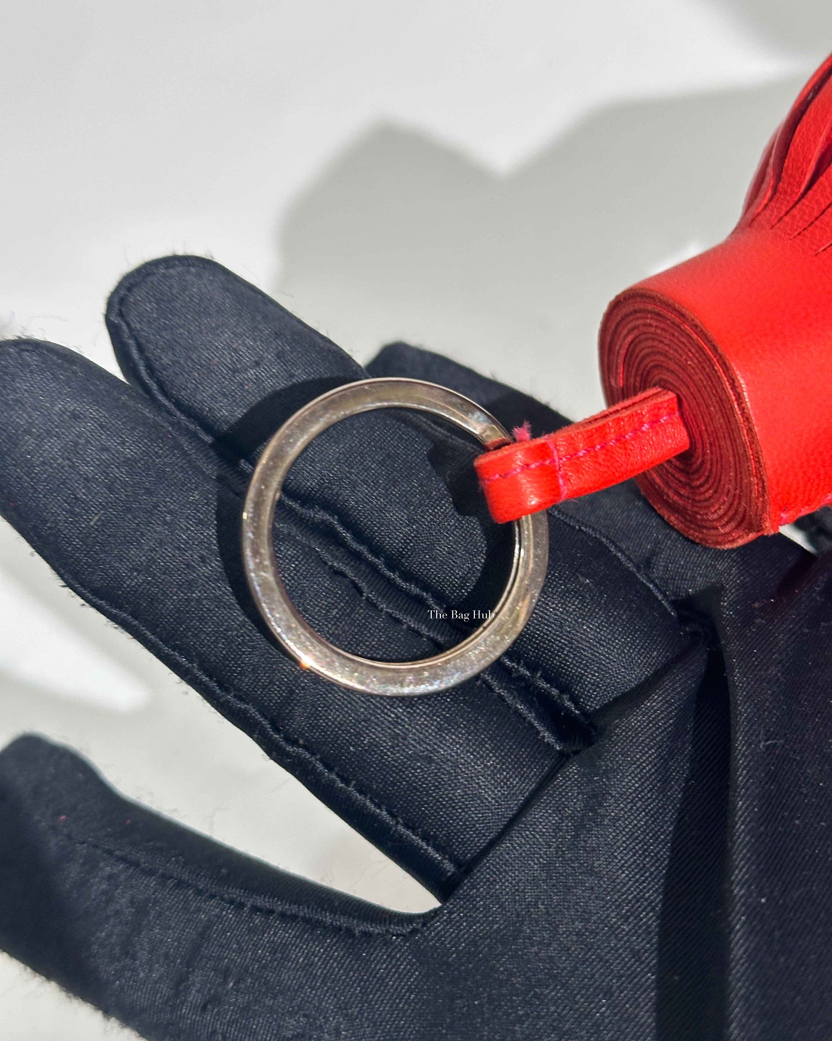 Hermes Red Orange Carmen Key Ring-9