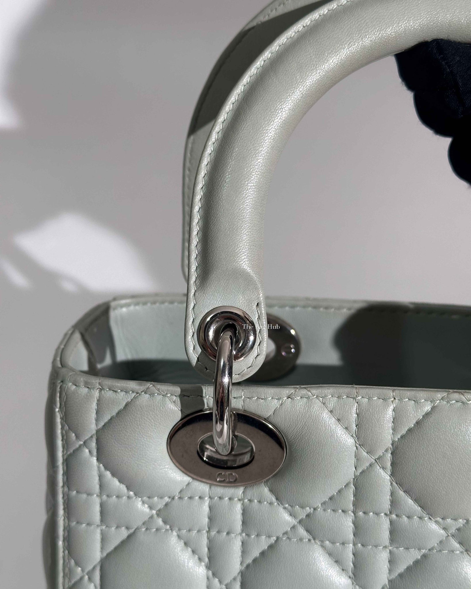 Dior Mint Green Cannage Medium Lady Dior SHW-15