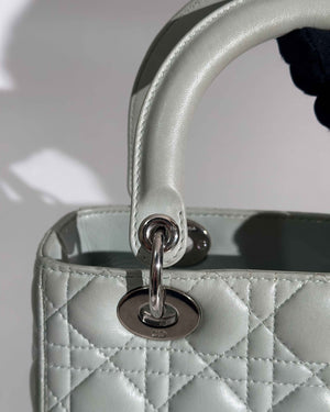 Dior Mint Green Cannage Medium Lady Dior SHW-15
