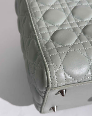 Dior Mint Green Cannage Medium Lady Dior SHW-20