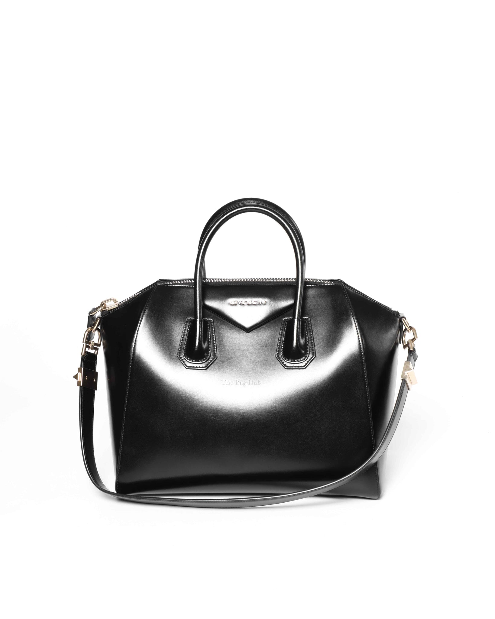 Givenchy Black Glazed Calfskin Medium Antigona-2