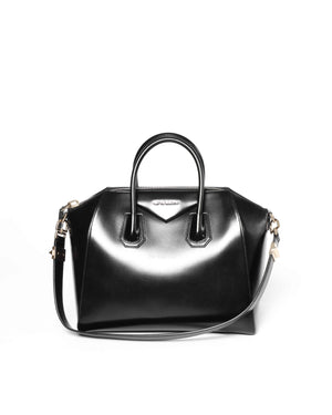 Givenchy Black Glazed Calfskin Medium Antigona-2