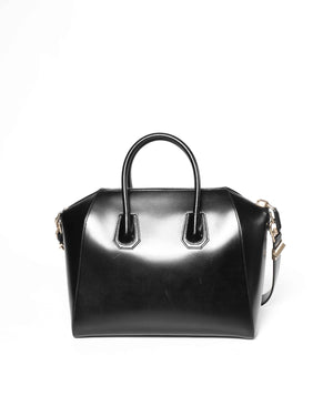 Givenchy Black Glazed Calfskin Medium Antigona-3