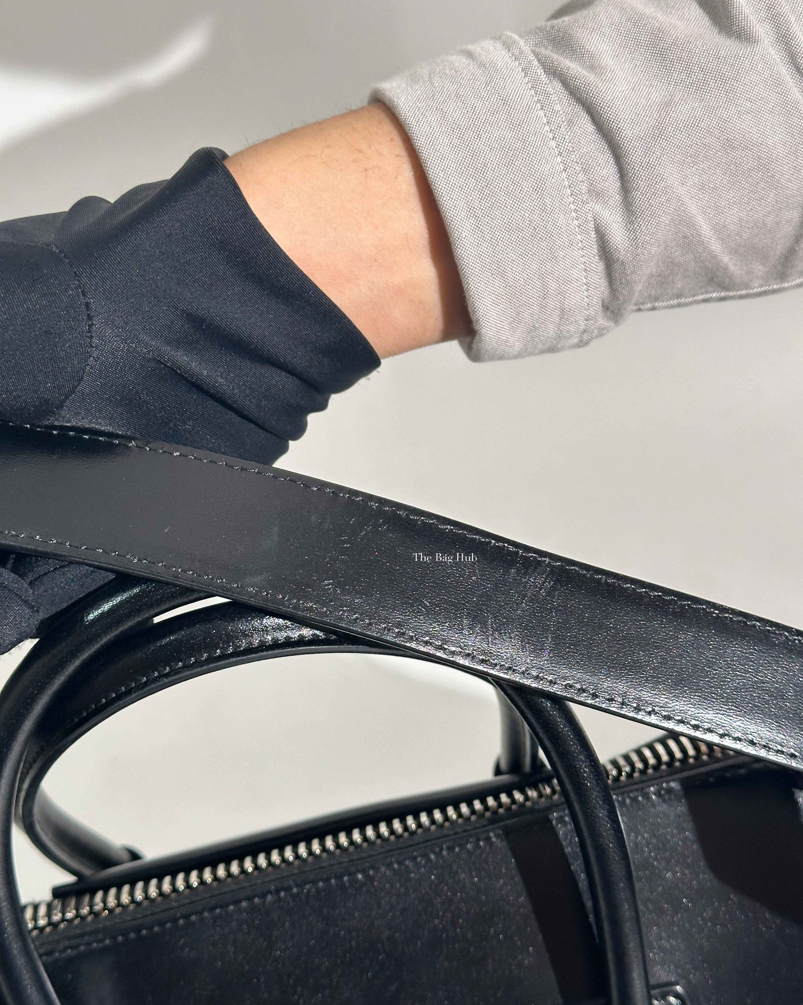 Givenchy Black Glazed Calfskin Medium Antigona-29
