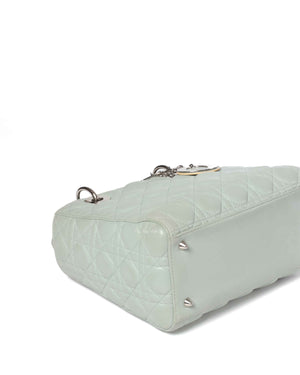 Dior Mint Green Cannage Medium Lady Dior SHW-7